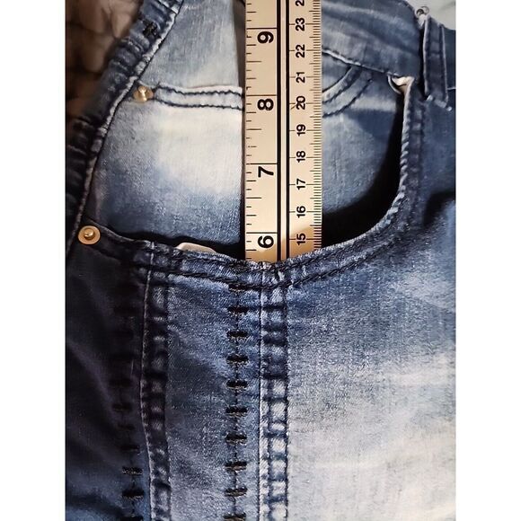 Jeans Wear Jeggings Large Womens Distressed Button Zipper - Picture 12 of 16